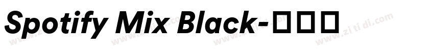 Spotify Mix Black字体转换